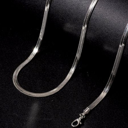 Handcrafted 92.5 Sterling Silver Unisex Snake Chain